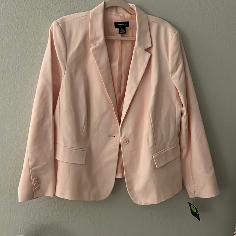 NWT Liz Claiborne career blazer- soft pink XXL